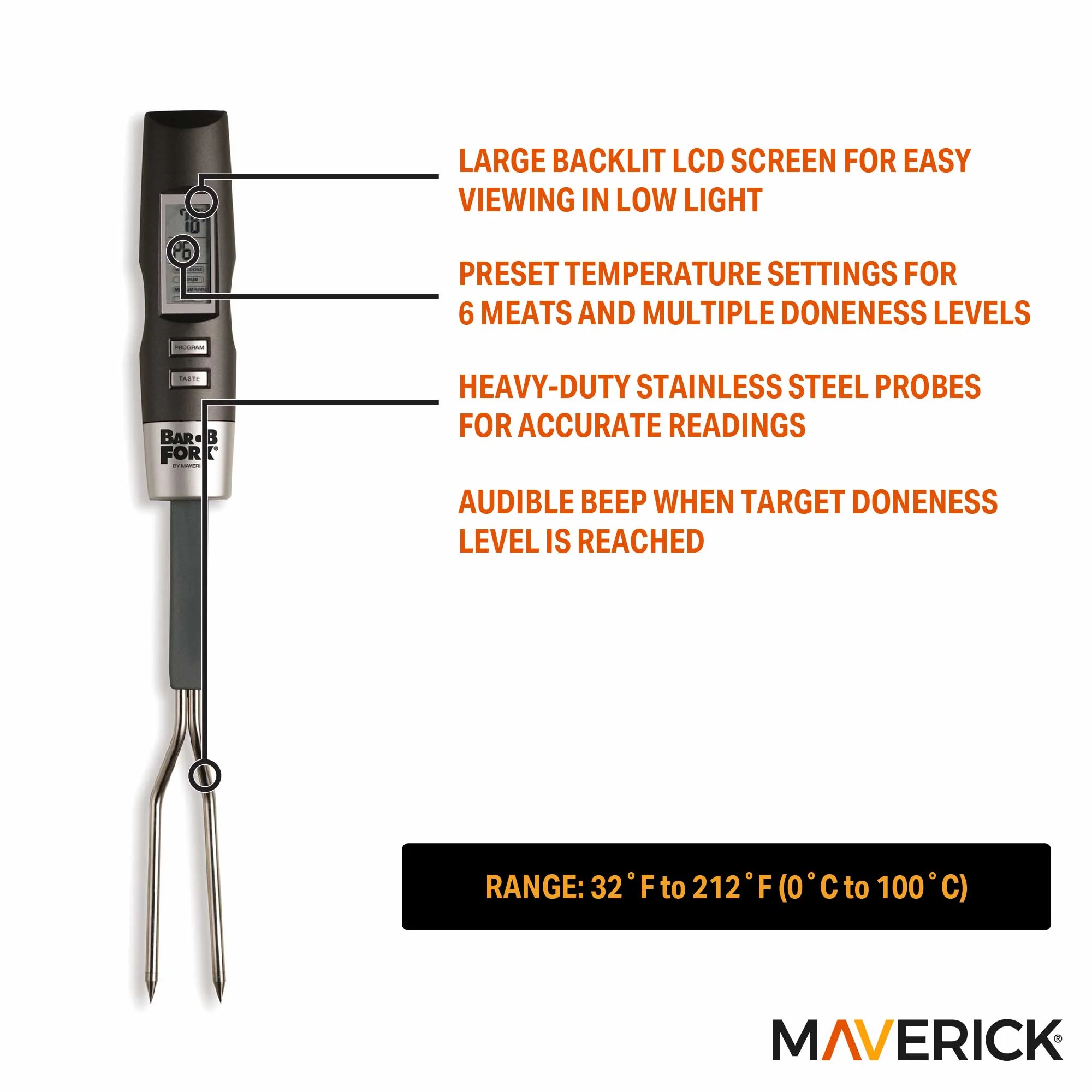 BarBFork Digital Grilling Fork Thermometer - Image 2