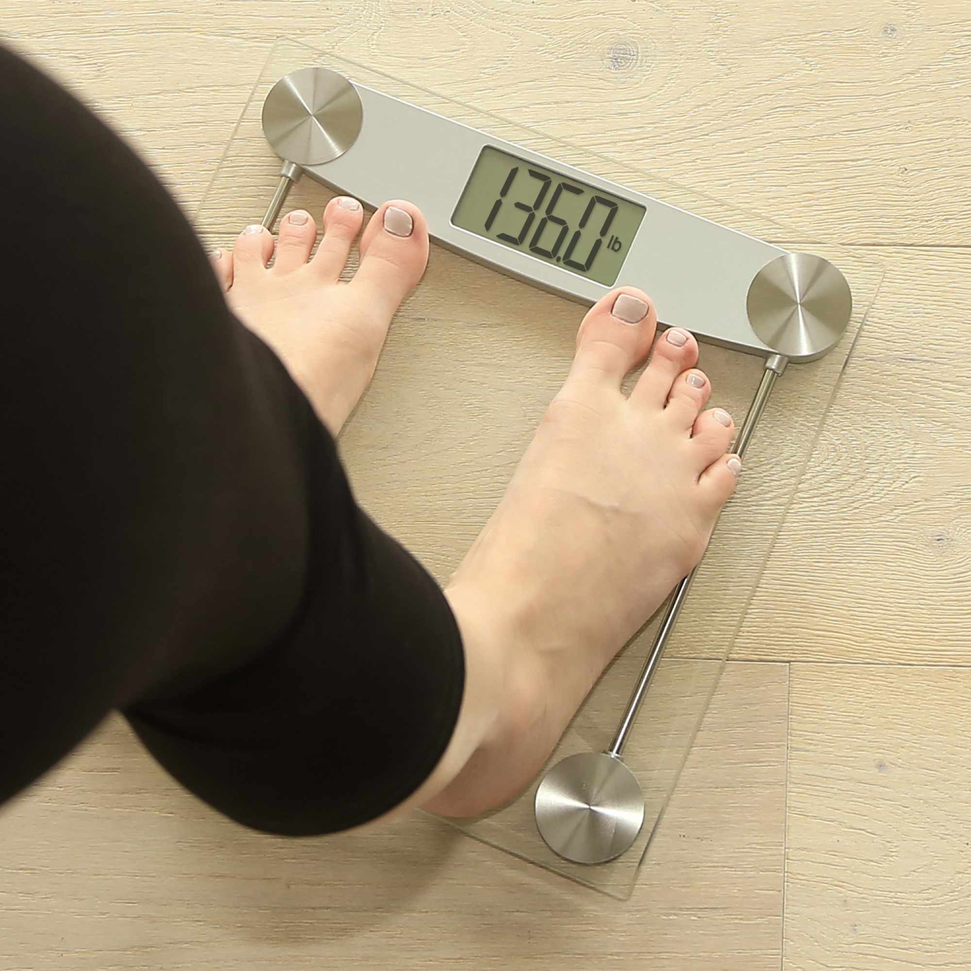 Clear Glass Bathroom Scale - Square - Image 3