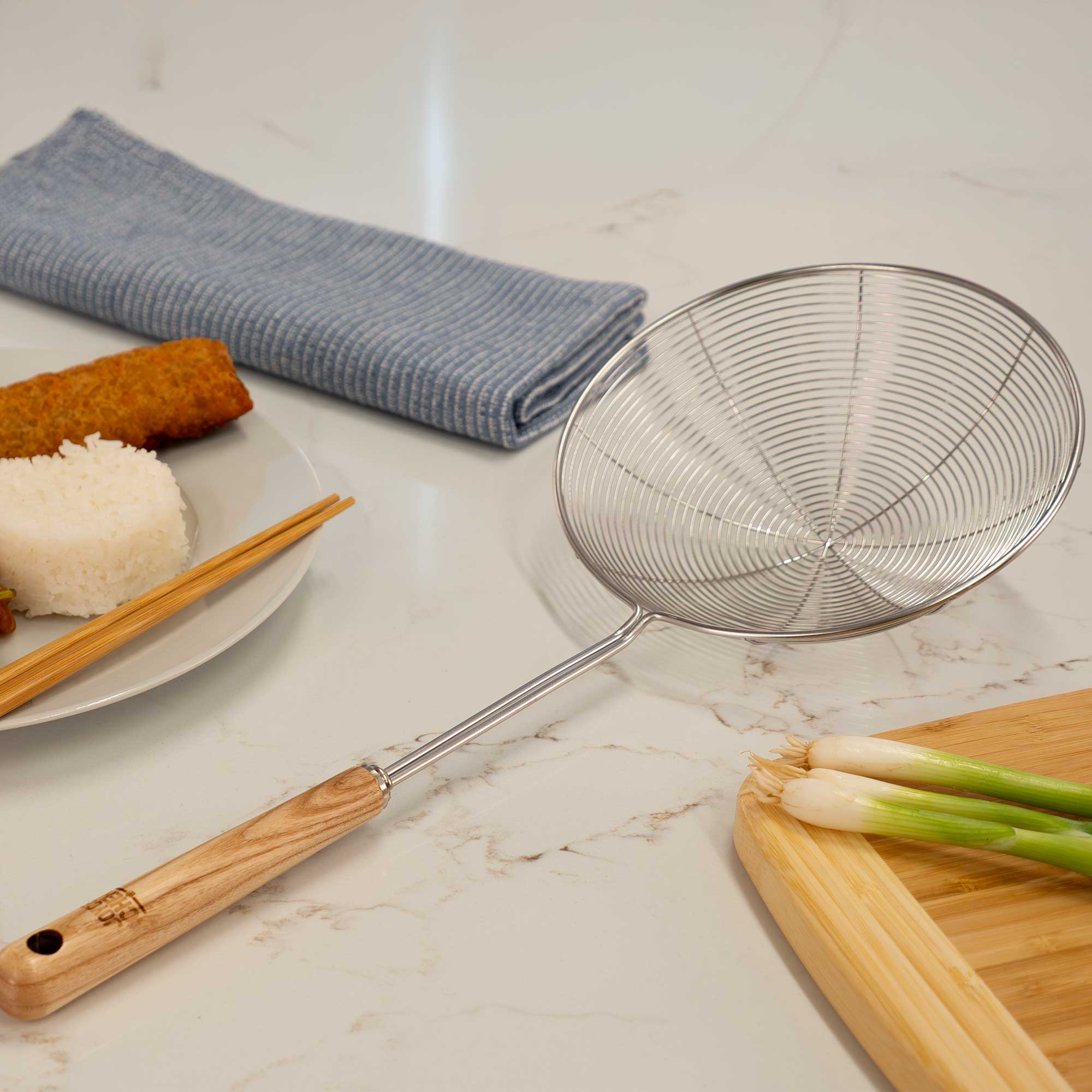 Deluxe Stainless Steel Spider Strainer, 7-Inch Basket - Image 5