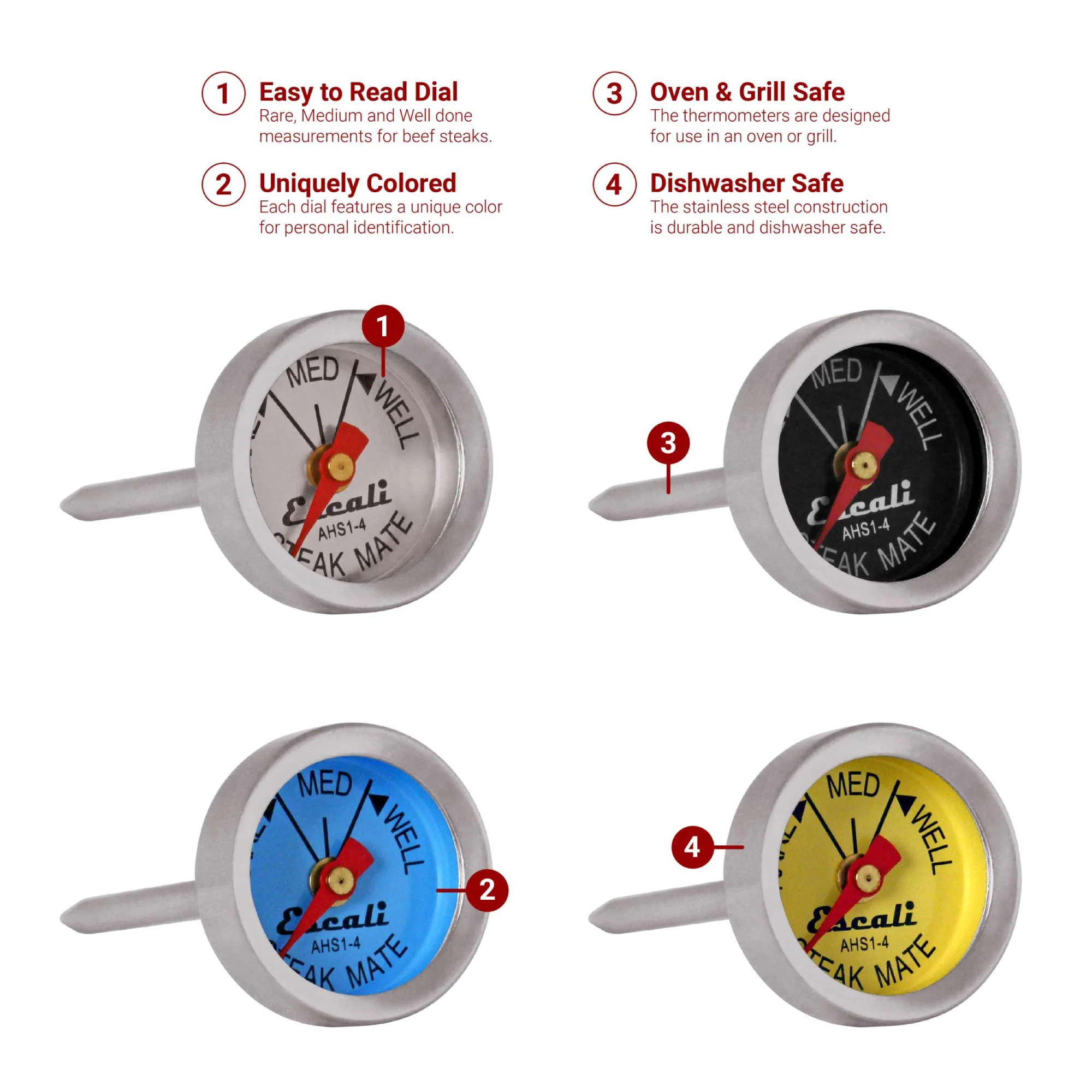 Easy Read Steak Thermometer Set - Image 2
