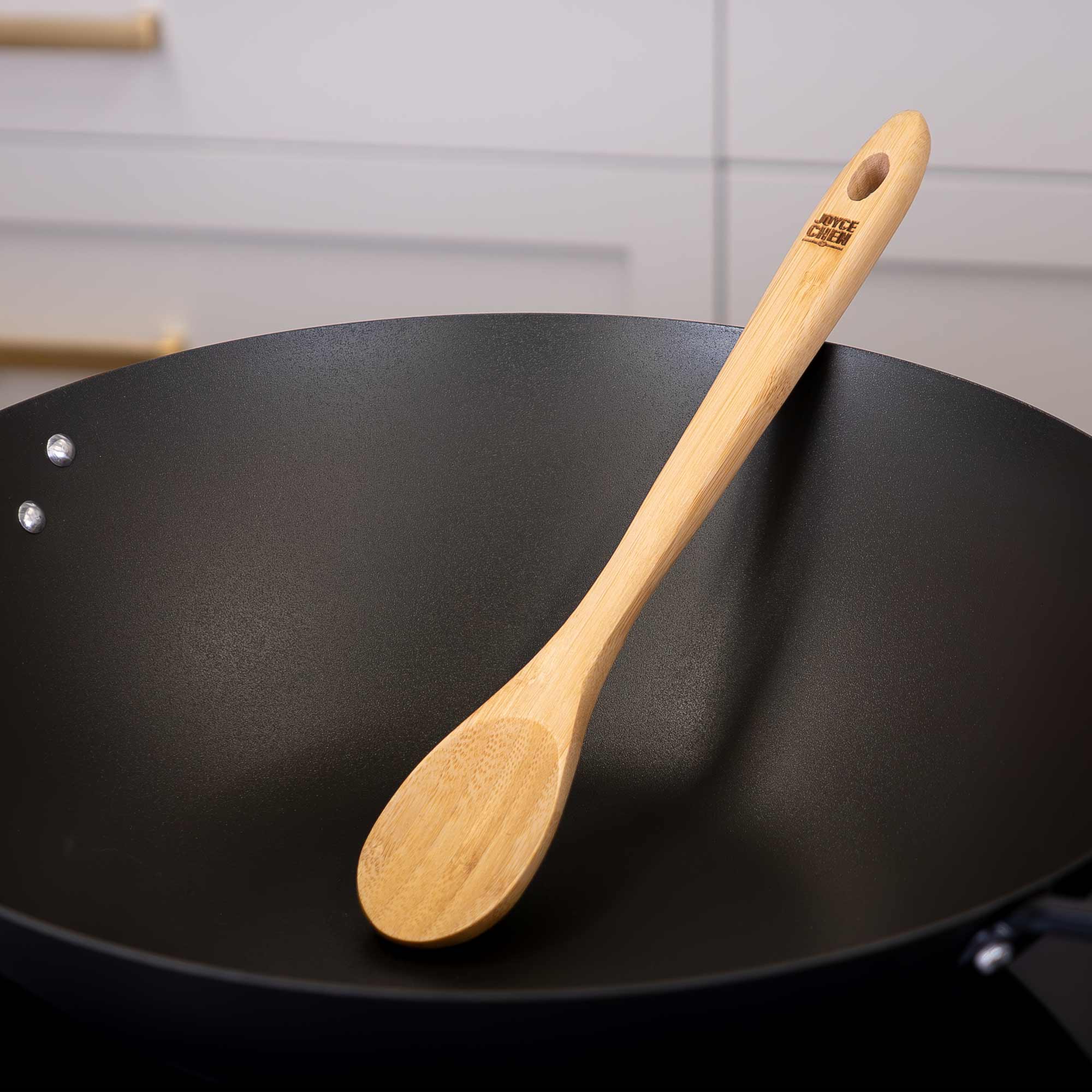 Burnished Bamboo Mixing Spoon, 12-Inch - Image 6