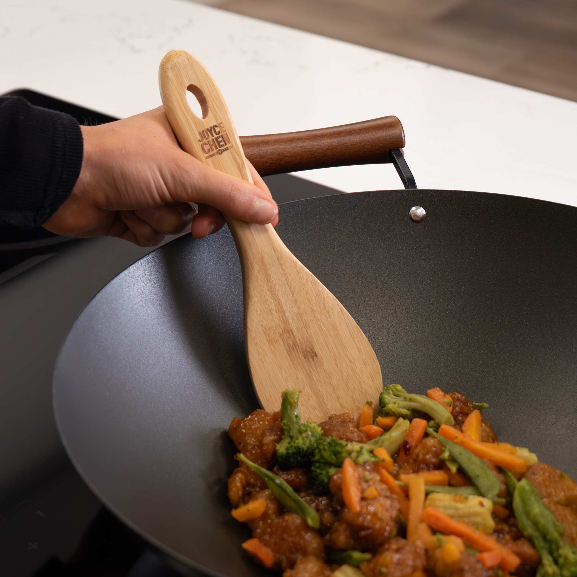 Burnished Bamboo Rice Paddle, 9-Inch - Image 3