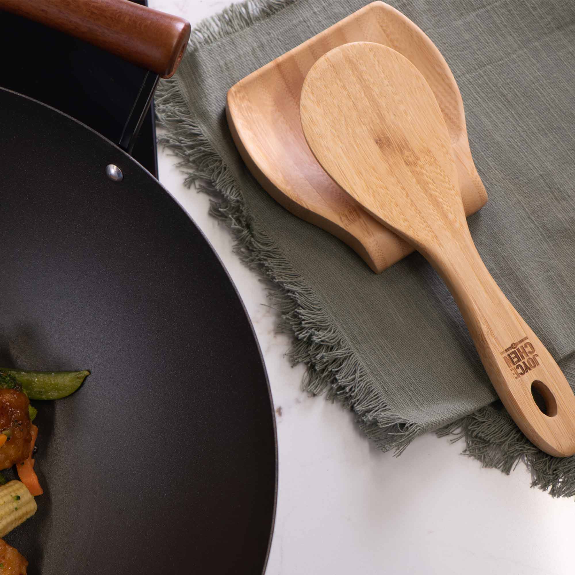Burnished Bamboo Rice Paddle, 9-Inch - Image 4