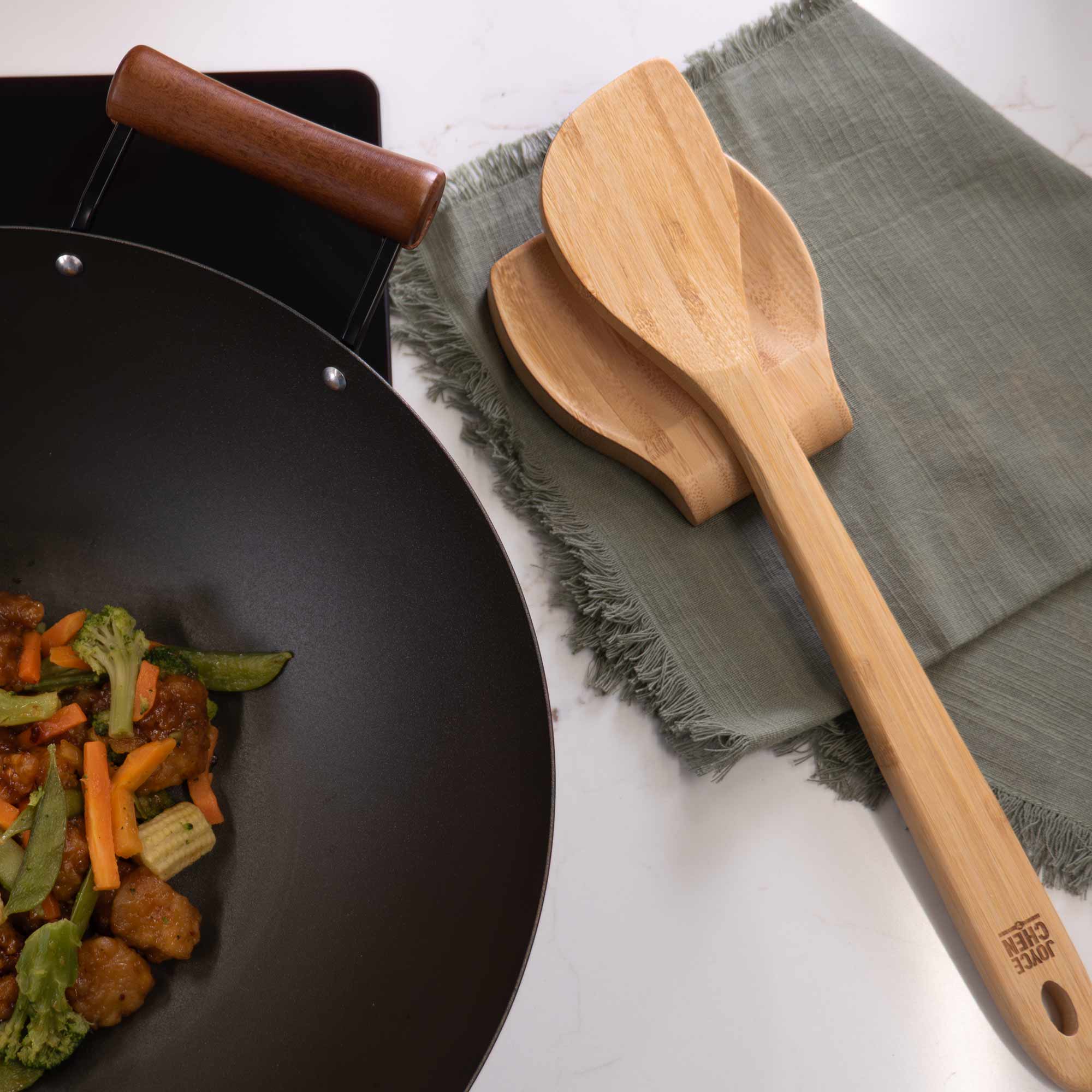 Burnished Bamboo Wok Spatula, 15-Inch - Image 4