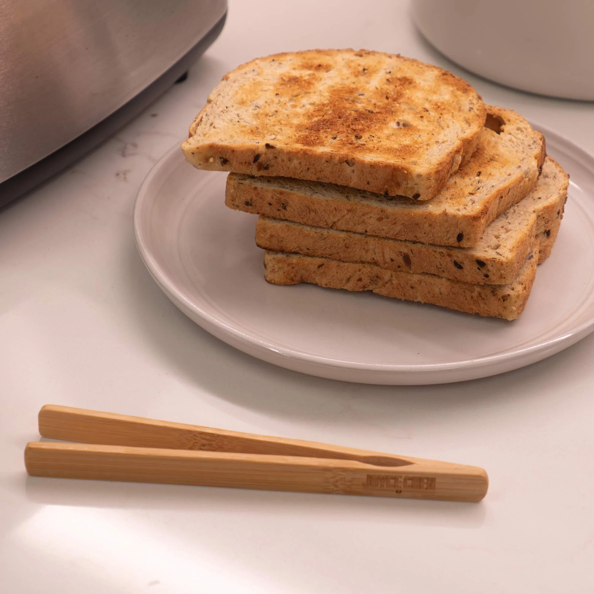 Burnished Bamboo Toaster Tongs, 6.5 Inch - Image 4