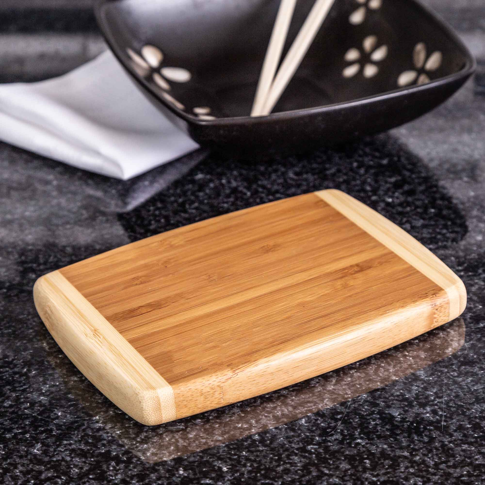 Compact Burnished Bamboo Cutting Board, 5x7 Inches - Image 5