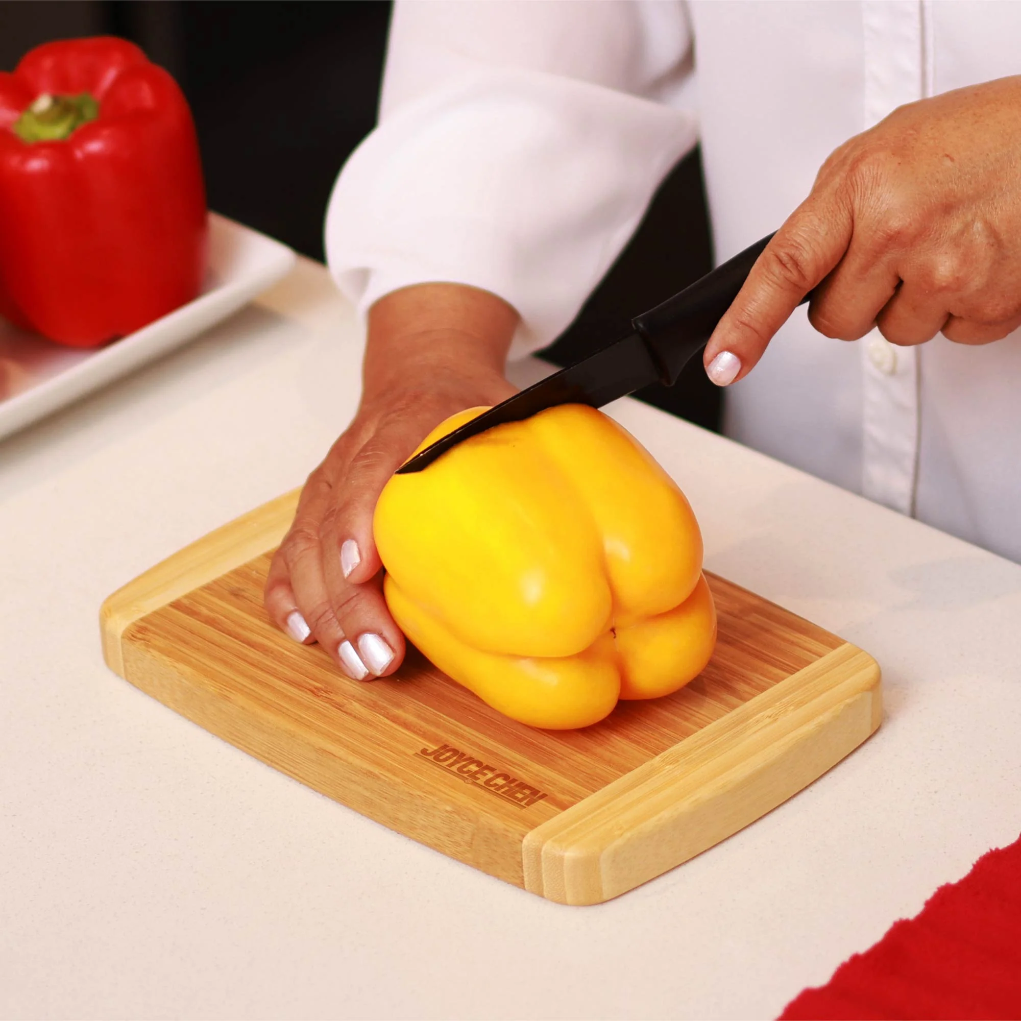 Small Burnished Bamboo Cutting Board, 6x9 Inches - Image 6