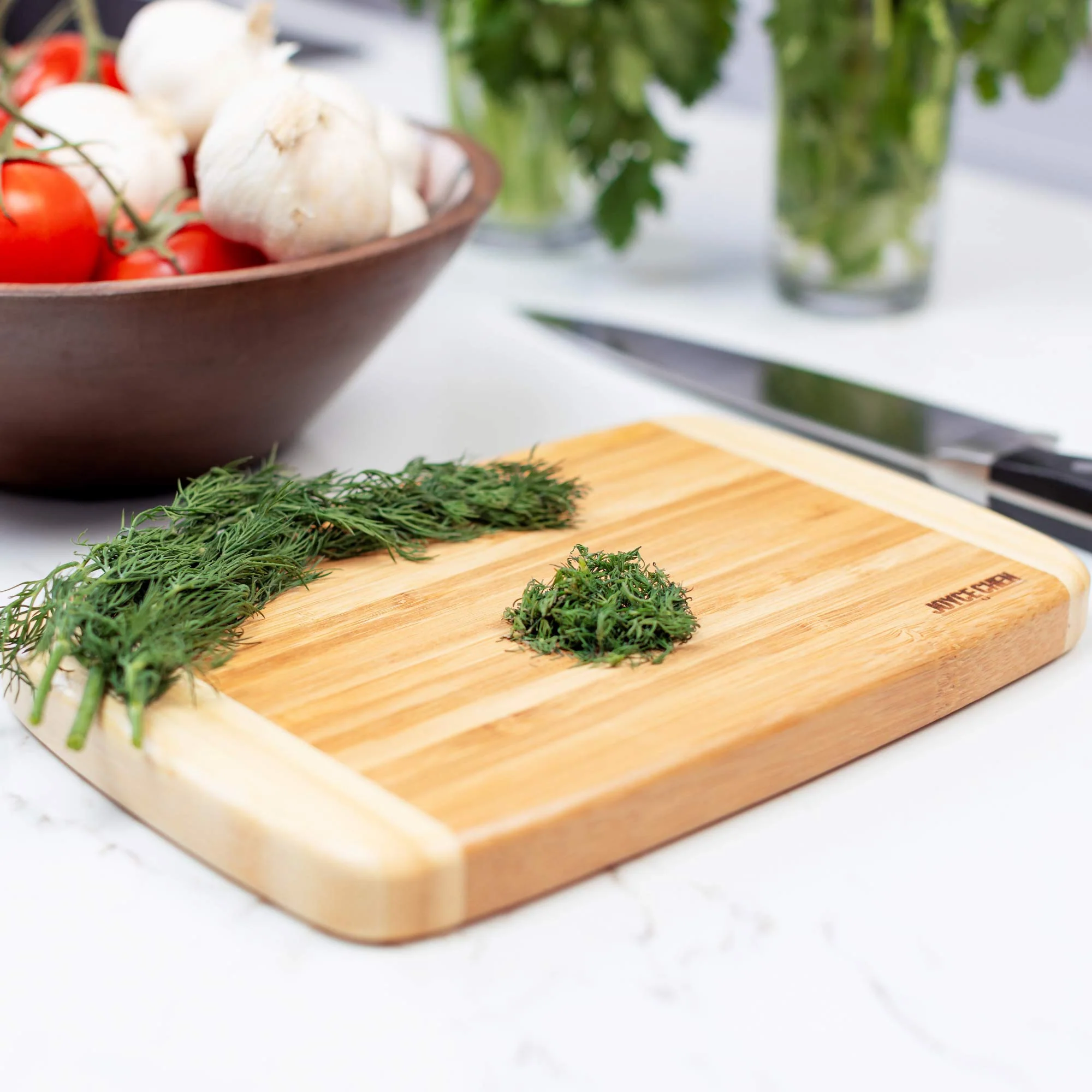 Medium Burnished Bamboo Cutting Board, 8x12 Inches - Image 3