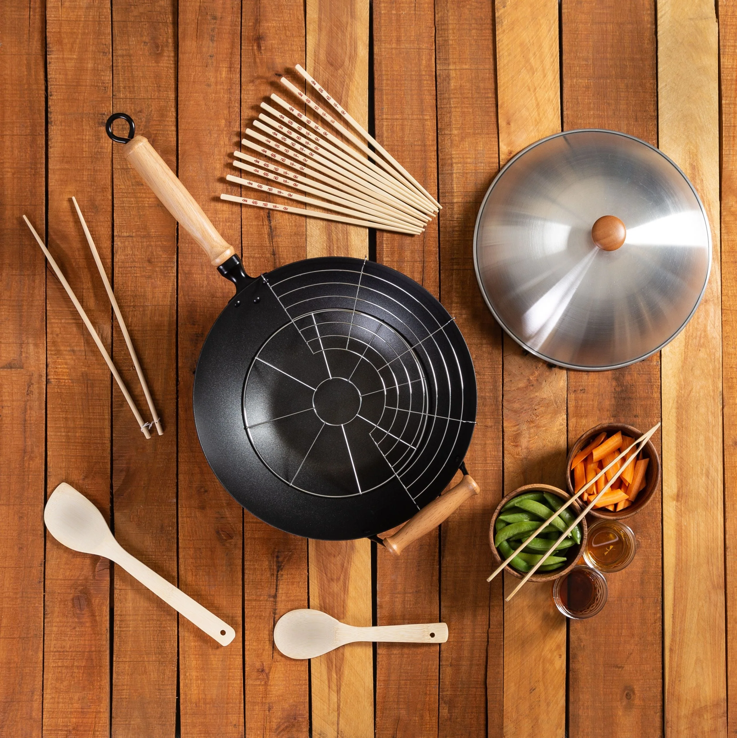 Professional Series Nonstick 14" Wok Bundle, 13 piece - Image 3