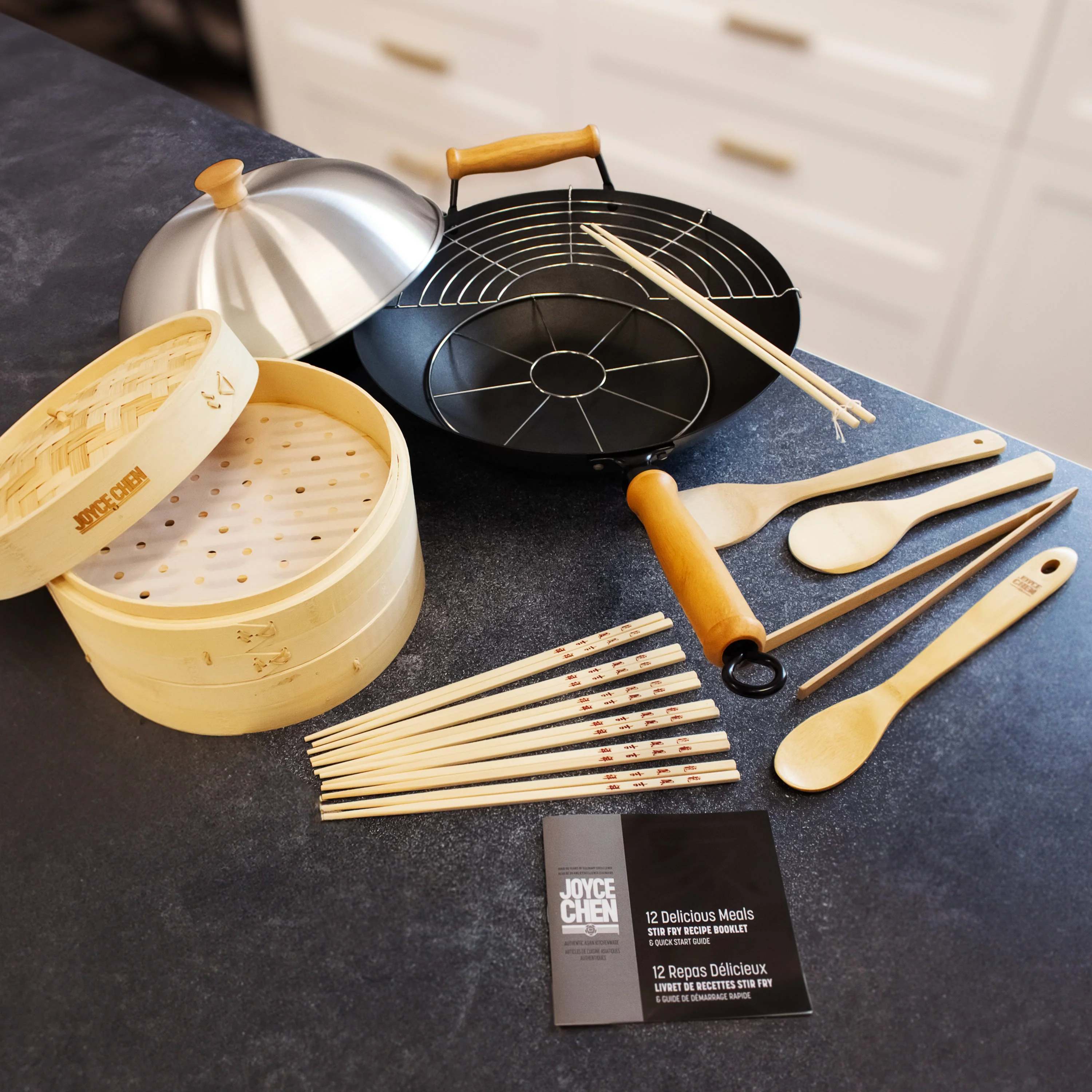 Professional Series Nonstick 14" Wok Bundle, 13 piece - Image 4