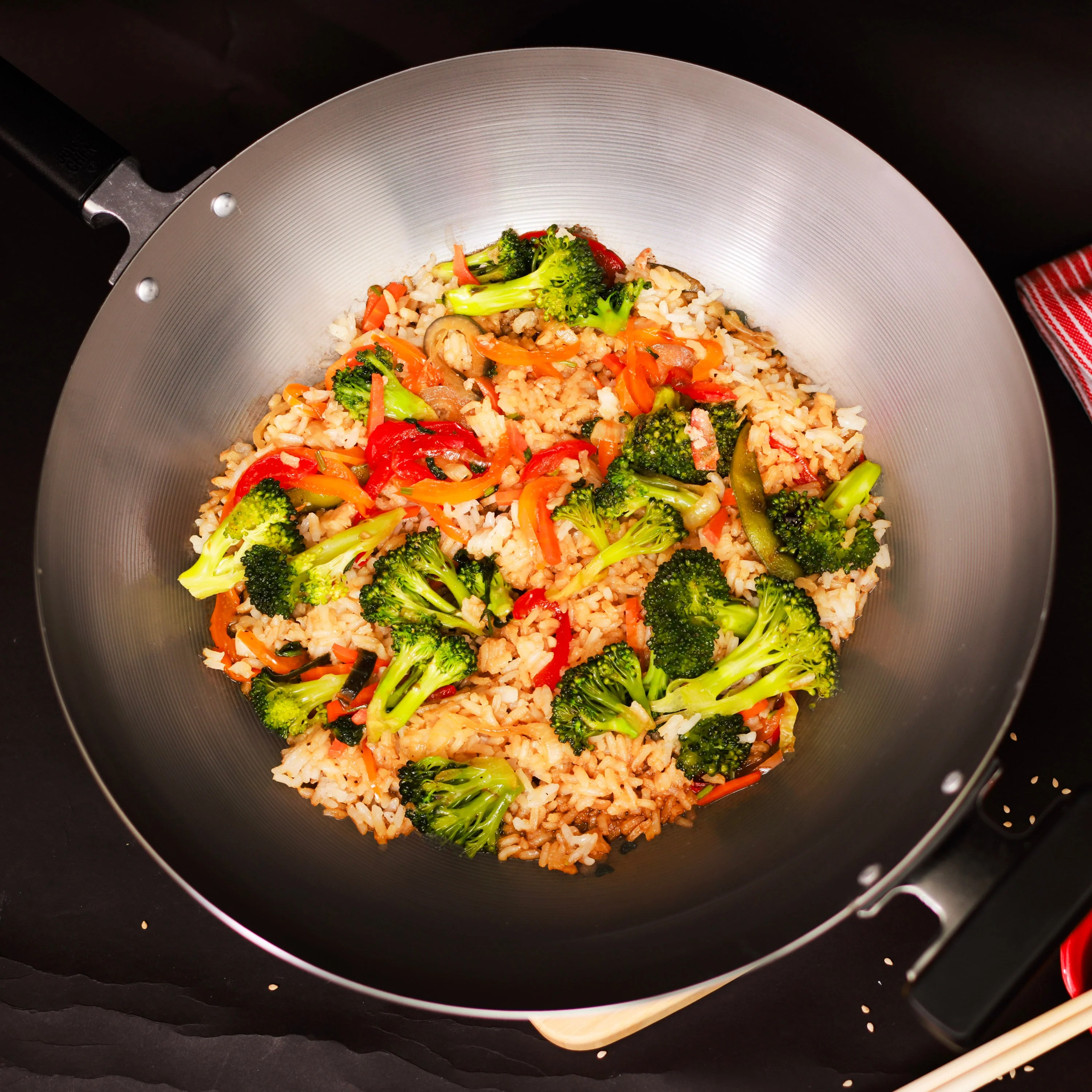 Professional Series Uncoated 14" Wok Bundle, 12 piece - Image 6