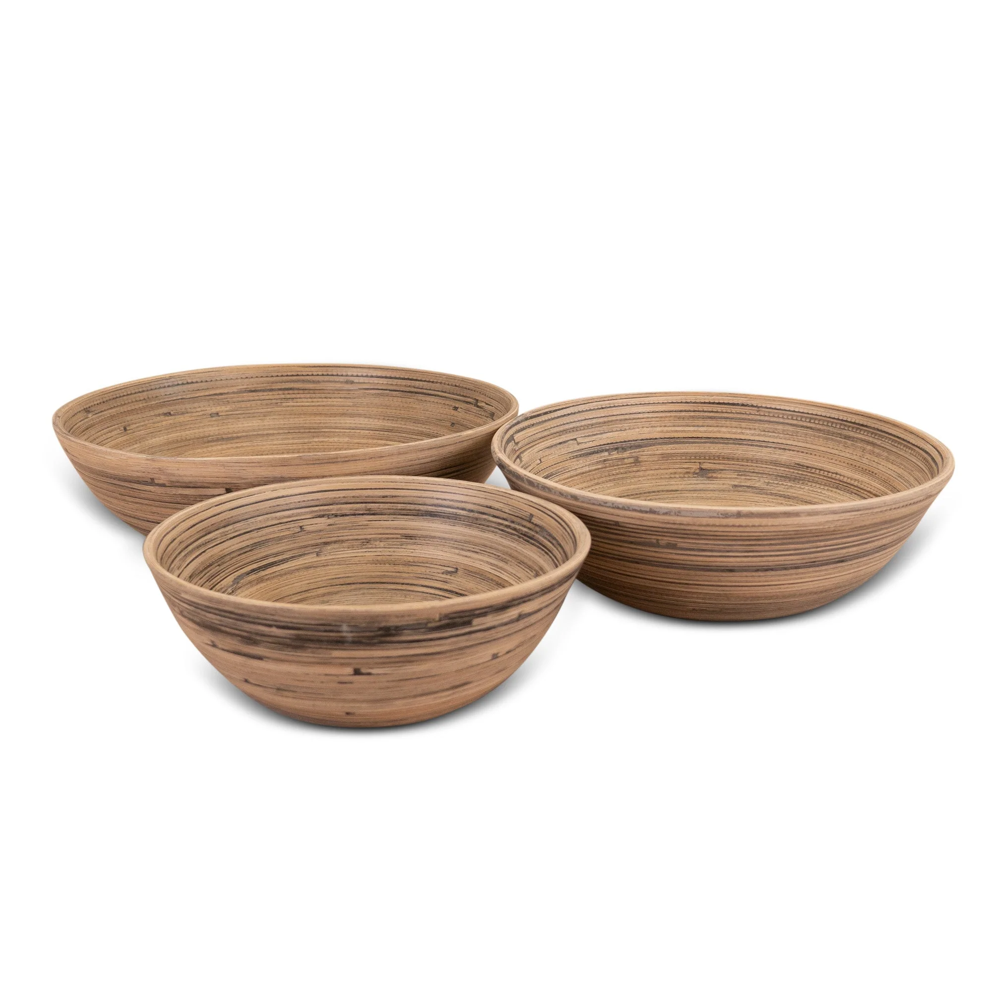 Lexa Bamboo 3-Piece Bowl Set, 12, 10, 8 Inch - Image 12