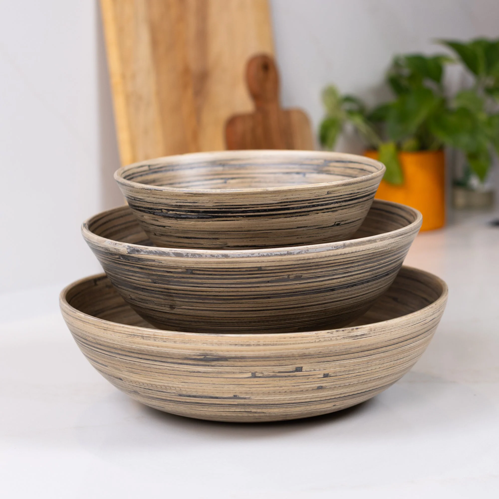 Lexa Bamboo 3-Piece Bowl Set, 12, 10, 8 Inch - Image 18