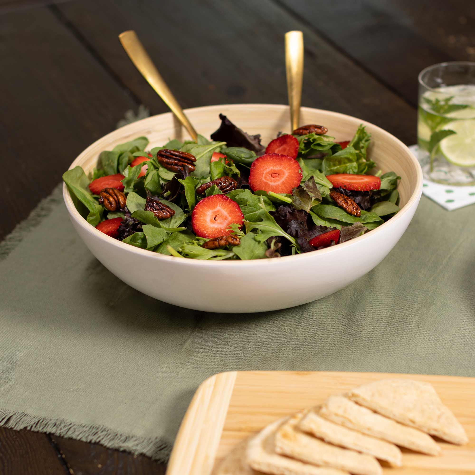 Lexa Bamboo Salad Bowl, 12 Inch - Image 10