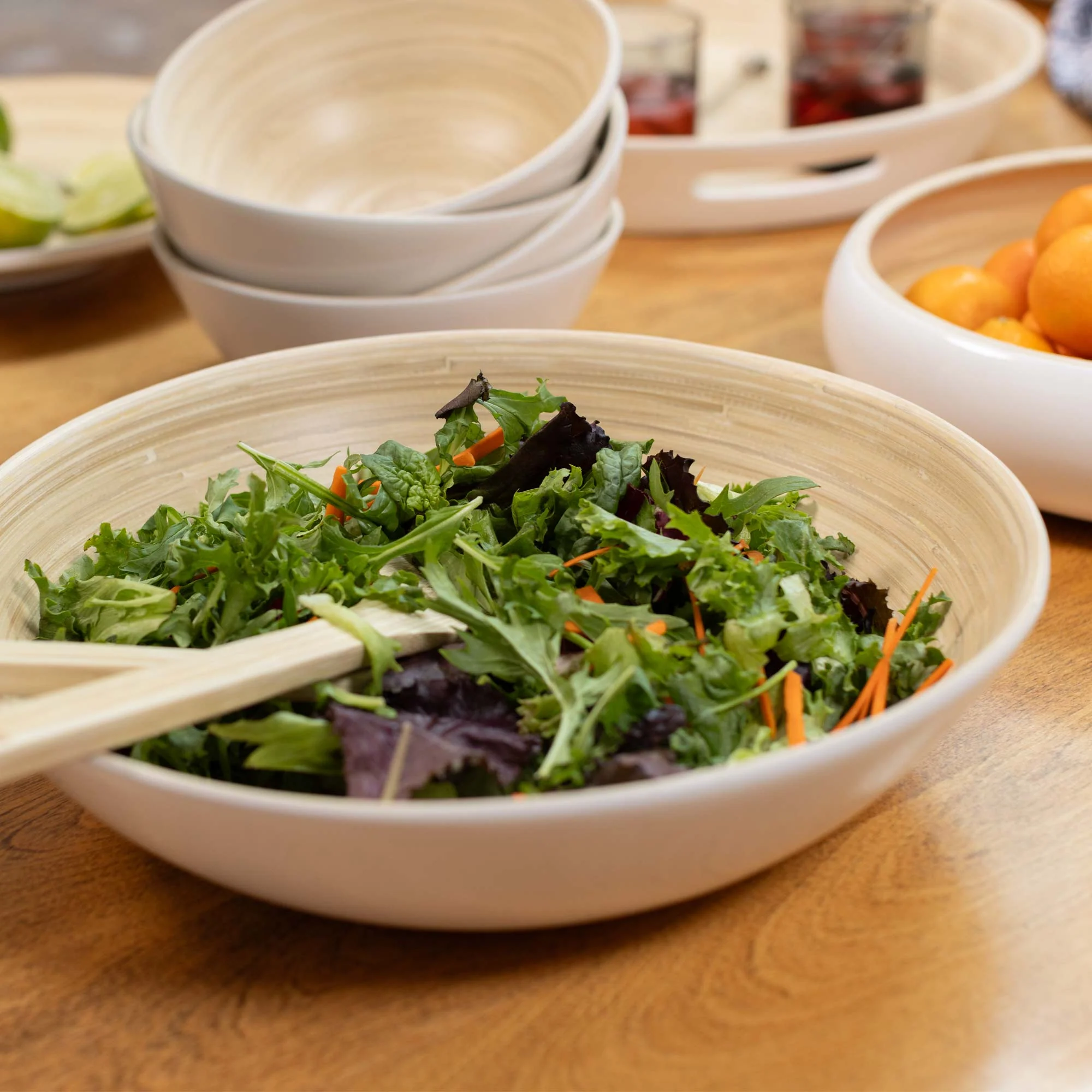 Lexa Bamboo Salad Bowl, 14 Inch - Image 16