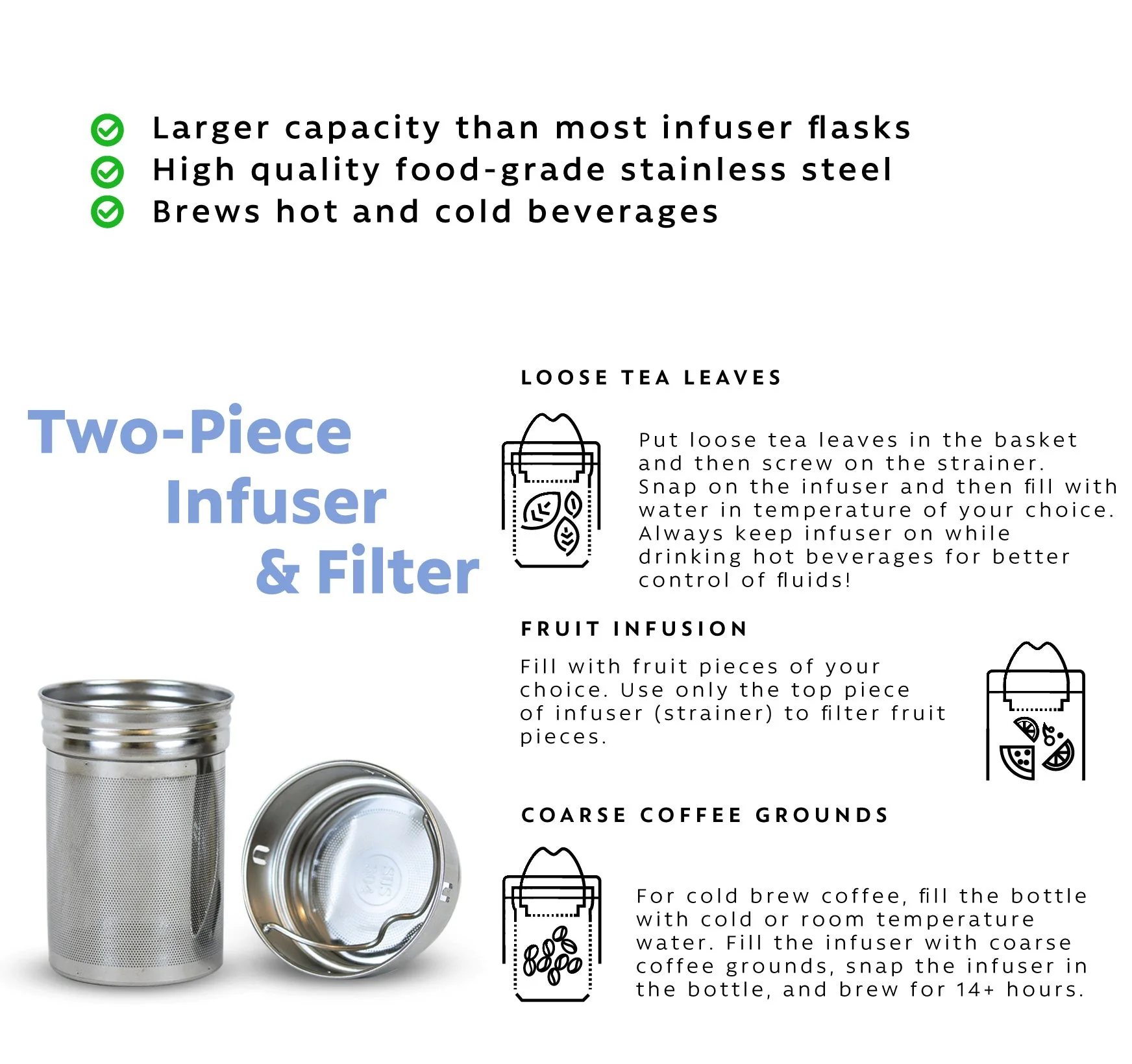 Tea Infuser Bottle 2-Pack, 25 Ounce - Image 12