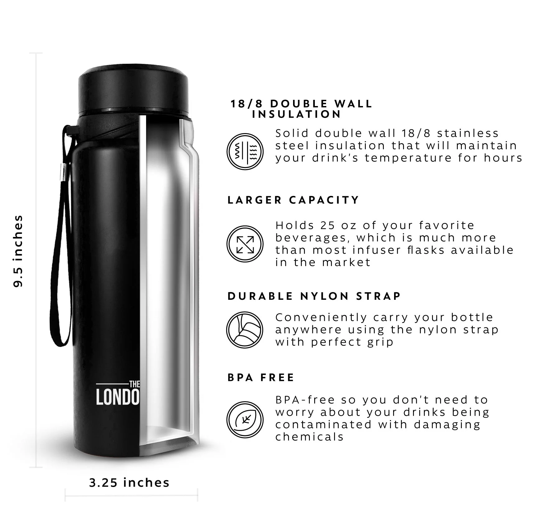 Tea Infuser Bottle 2-Pack, 25 Ounce - Image 4