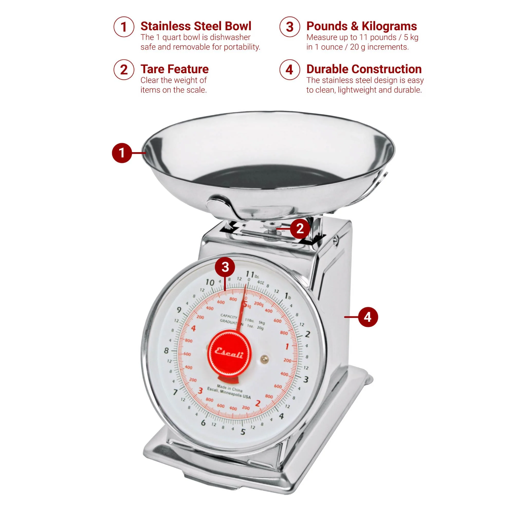 Mercado Mechanical Dial Scale (11 lb) - Image 2