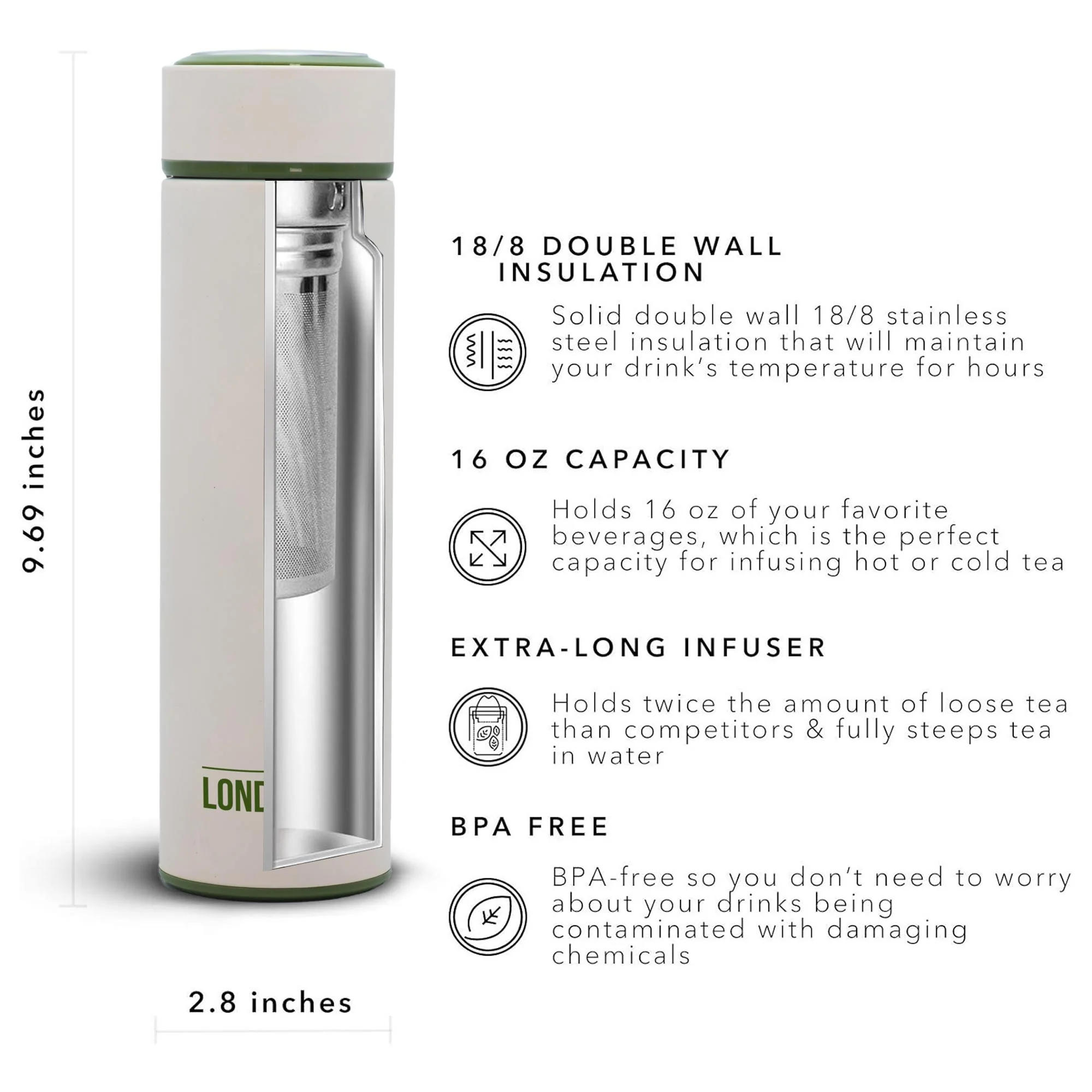 Tea Infuser Bottle - 16 Ounce - Image 32